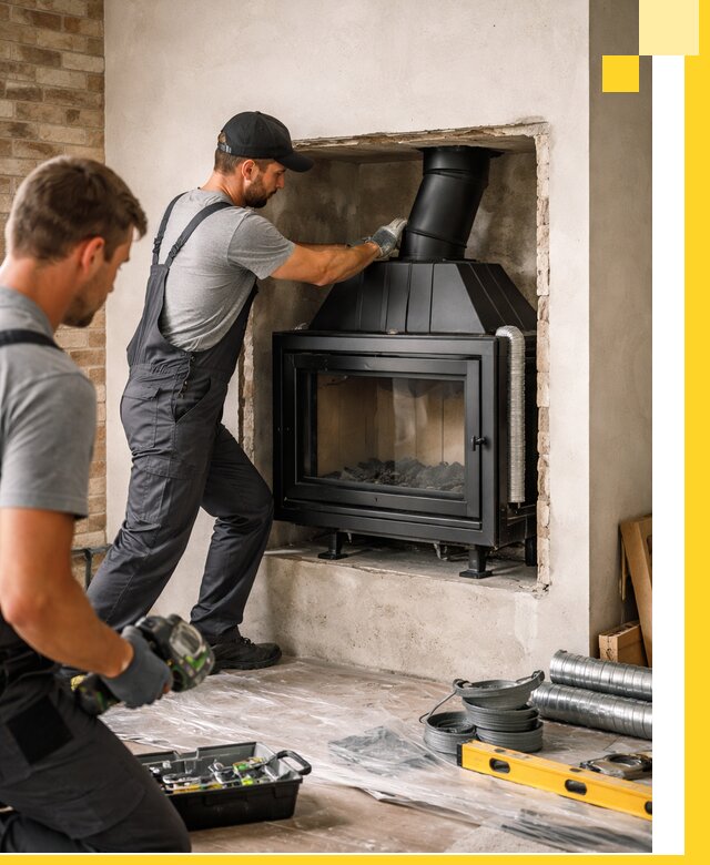 Установка каминных топок в Пензе: монтаж, подключение
