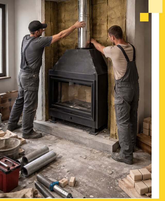 Изготовление и монтаж закрытых каминов в Пензе под ключ