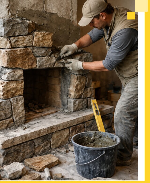 Изготовление и установка каменных каминов под ключ в Пензе