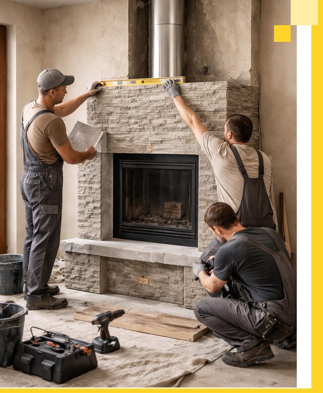 Профессиональный монтаж каминов под ключ в Пензе для дома