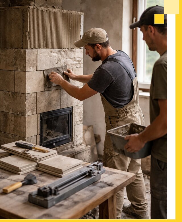 Профессиональная облицовка печей в Пензе: керамика и камень