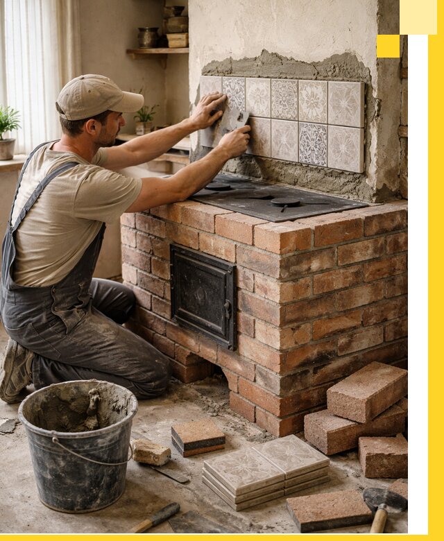 Печи с плитой на заказ монтаж гарантия и сервис в Пензе