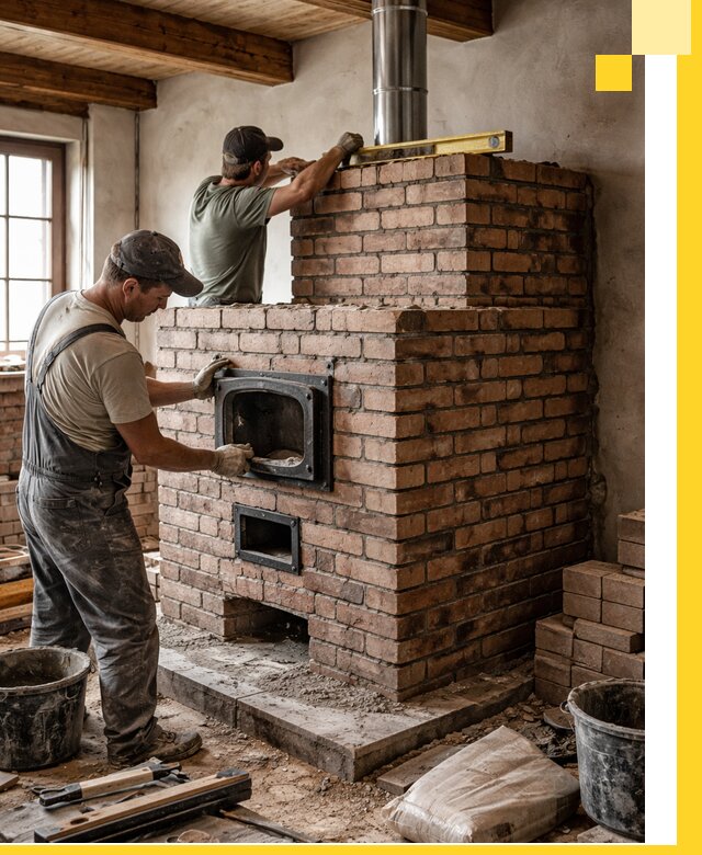 Печи для загородного дома под ключ в Пензе — монтаж и сервис