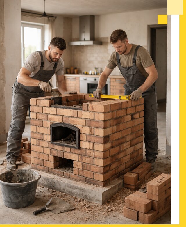 Установка и монтаж печей в частном доме в Пензе под ключ