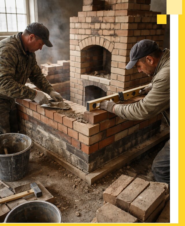 Изготовление и монтаж печей и каминов из кирпича в Пензе