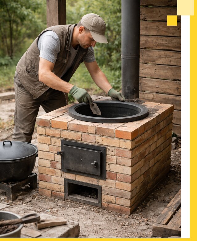 Изготовление и установка печей для казана в Пензе под ключ