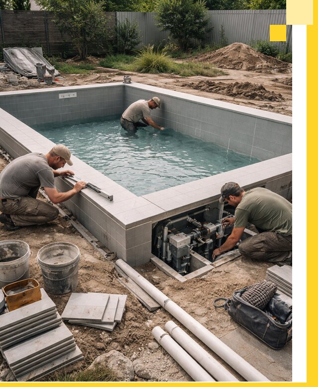 Строительство и монтаж бассейнов для дачи под ключ в Пензе