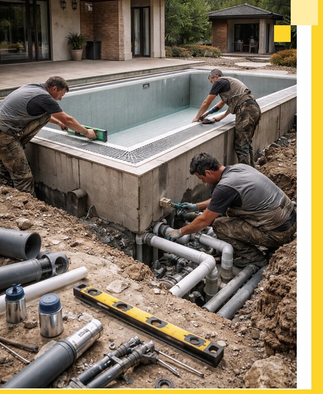 Строительство переливных бассейнов в Пензе под ключ