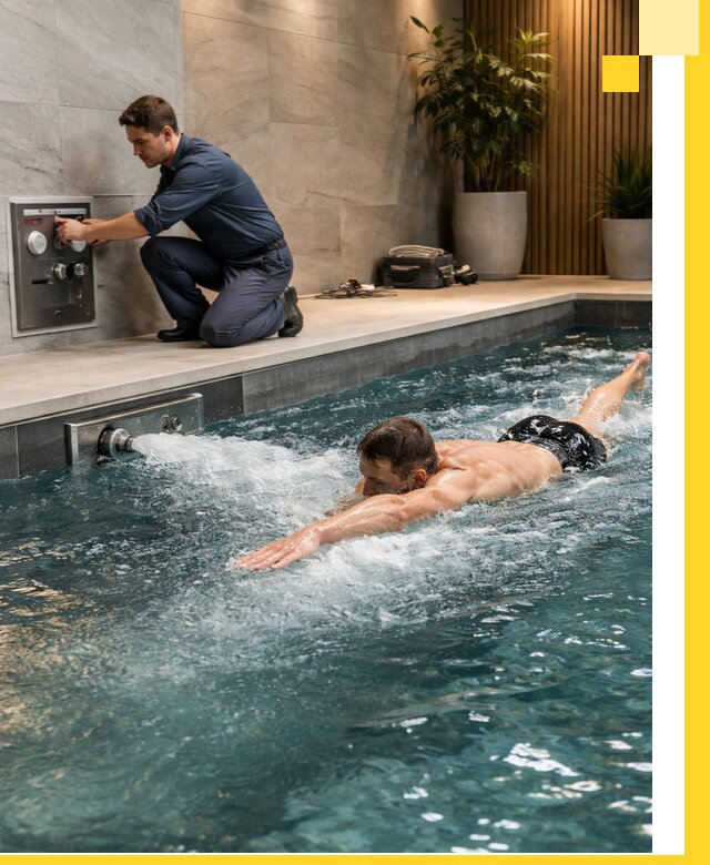 Проектирование и монтаж бассейнов с противотоком в Пензе