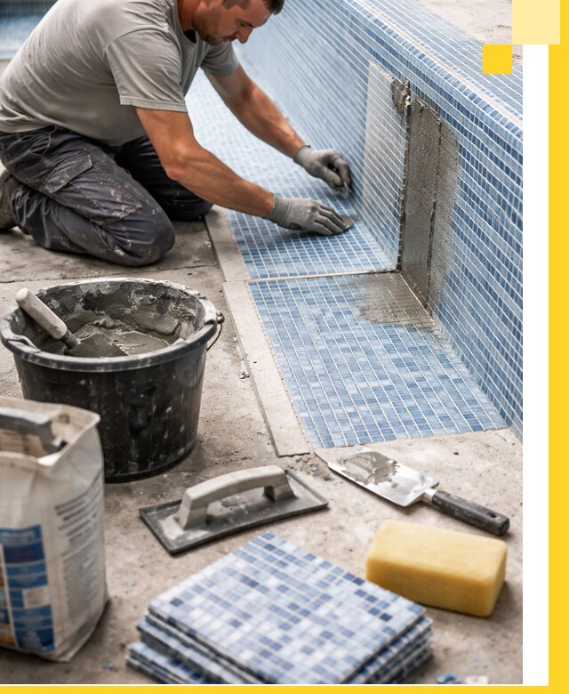 Укладка и ремонт мозаики для бассейнов под ключ в Пензе