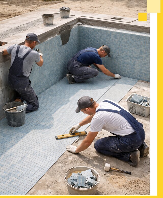 Укладка и установка плитки для бассейнов под ключ в Пензе