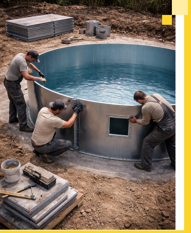 Круглые бассейны под ключ в Пензе проектирование и монтаж