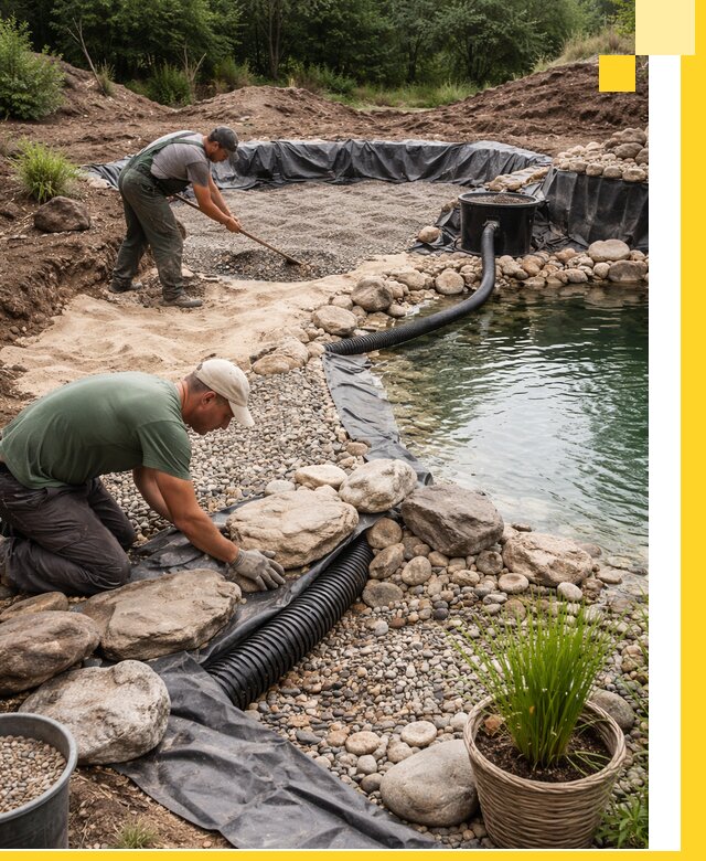 Строительство природных бассейнов и озер в Пензе под ключ