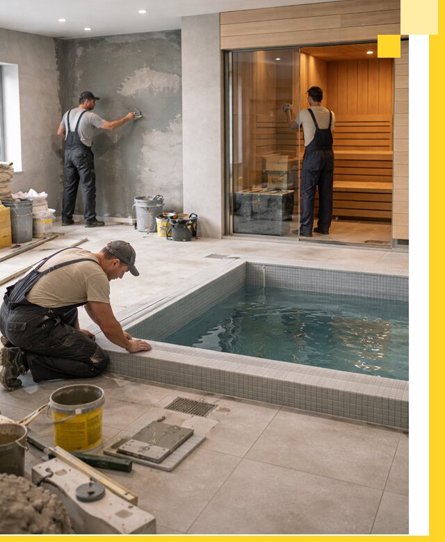 Проектирование и строительство сауны с бассейном в Пензе