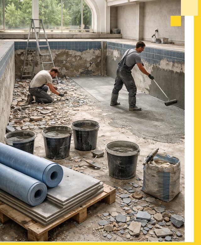 Реконструкция бассейнов в Пензе: ремонт, гидроизоляция