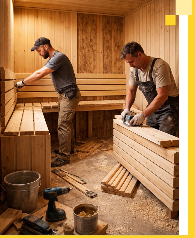 Профессиональный комплексный ремонт саун под ключ в Пензе