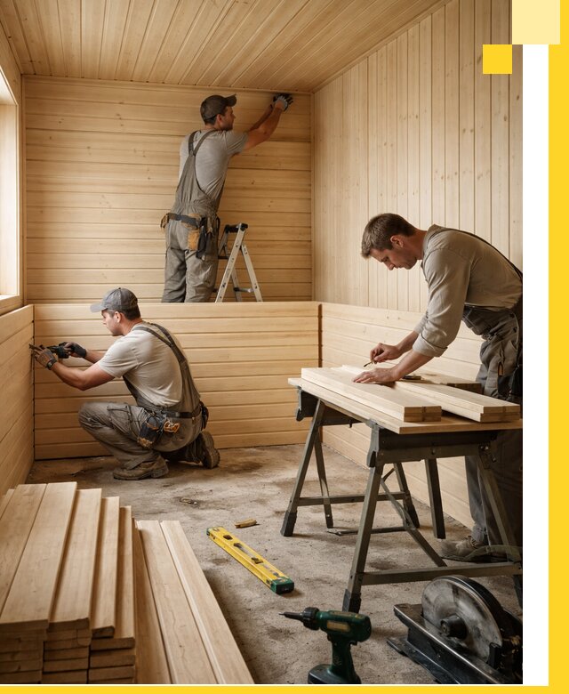 Обшивка саун в Пензе из натуральной древесины под ключ