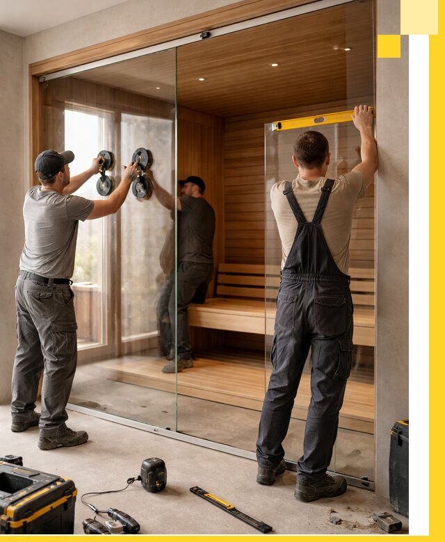 Производство и монтаж стеклянных саун под ключ в Пензе