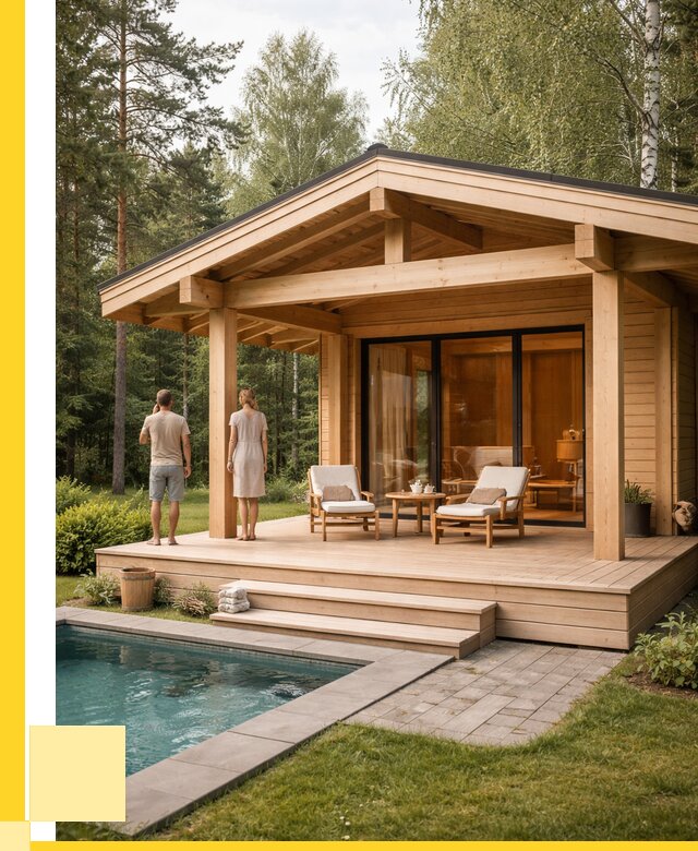 Бани с террасой под ключ в Пензе от 615900 р. | ЭриданПнз