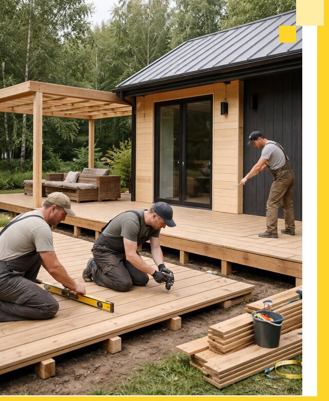 Строительство бань с террасой и бассейном под ключ в Пензе