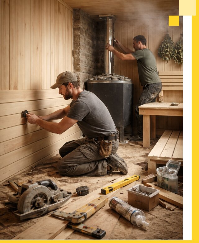 Полное строительство и оснащение парных под ключ в Пензе