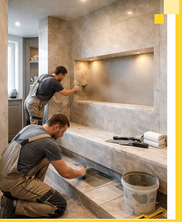 Профессиональное строительство хамама в квартире в Пензе